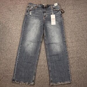 Celebrity Pink Slouchy Wide Leg Jeans NWT women 31 Y2k Grunge black wash denim